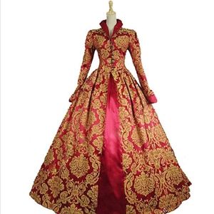 Victorian ballgown, mask, and hoop skirt NWT